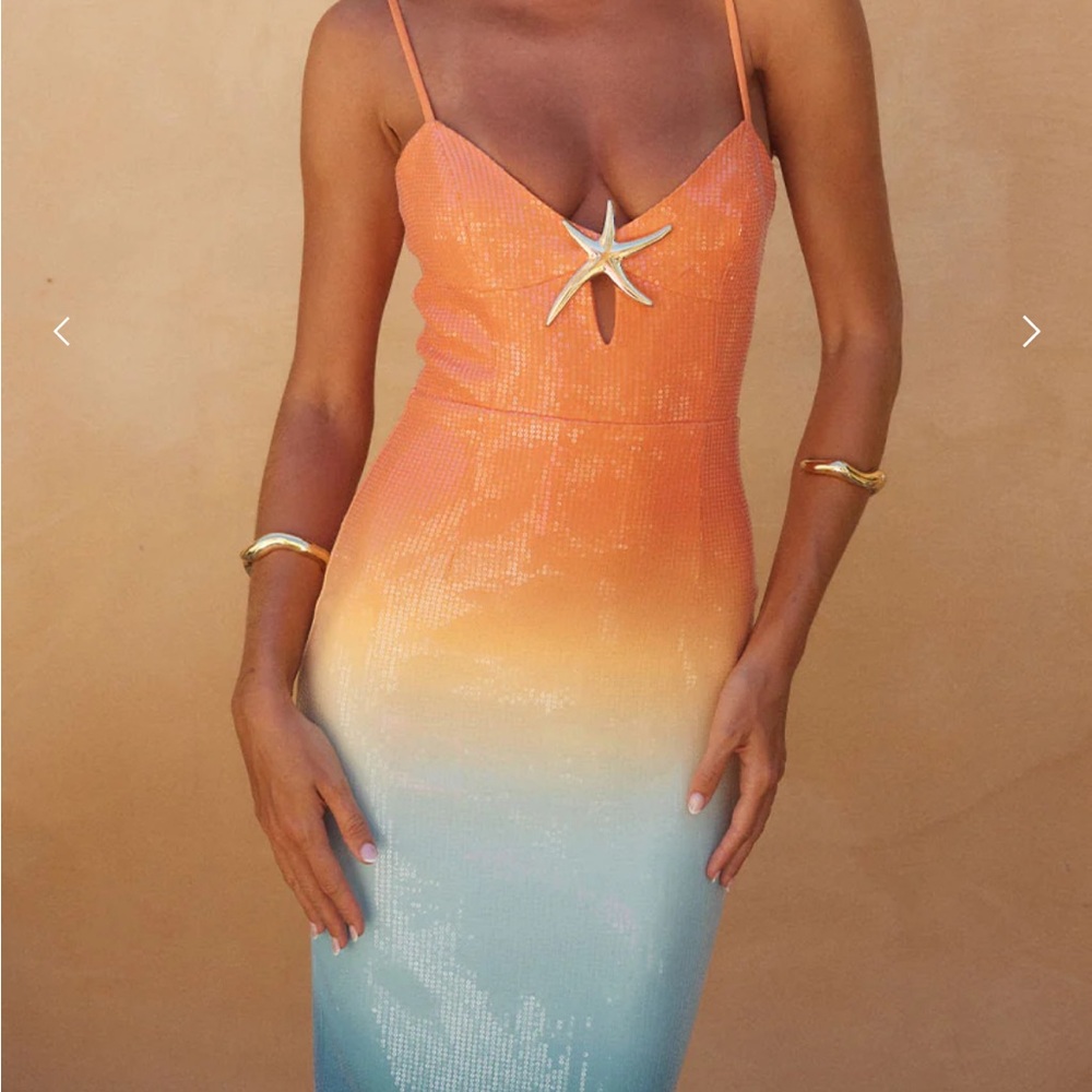 Elegant Ombre Midi Dress